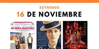 Estrenos 16 de noviembre 2018