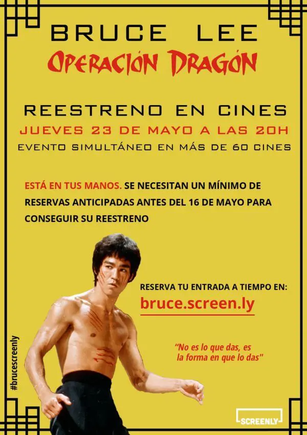 Póster de Operación Dragón de Bruce Lee