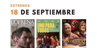 Estrenos 18 de septiembre