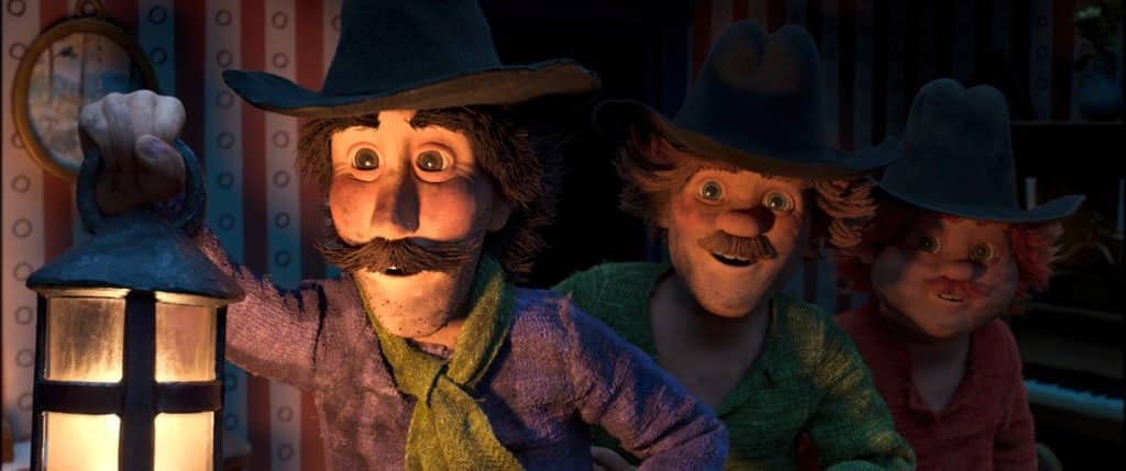 Tres ladrones y un león