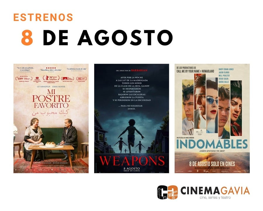 Estrenos del 8 de agosto de 2025