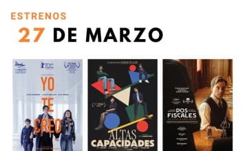 Estrenos del 27 de marzo de 2026