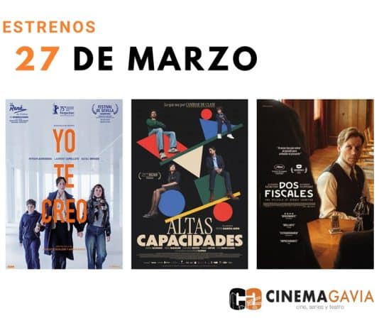 Estrenos del 27 de marzo de 2026