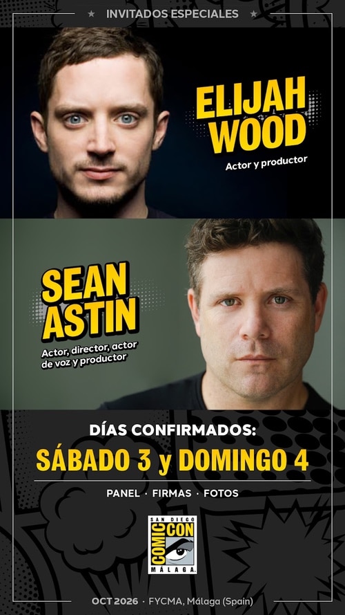 Elijah Wood y Sean Astin en la Comic-Con Málaga 2026