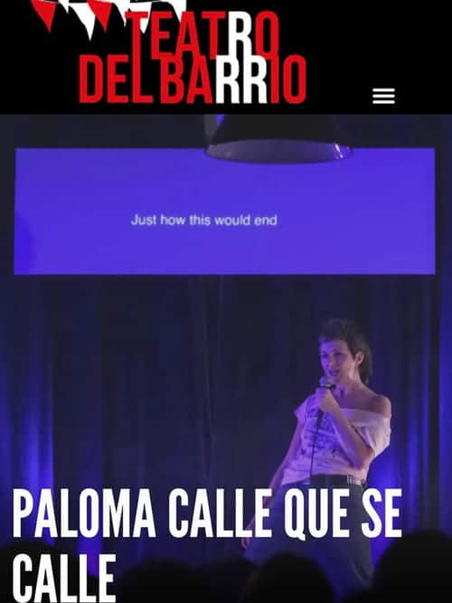 Paloma Calle que se calle en Teatro del Barrio